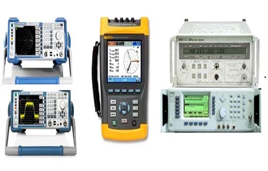Test and Measuring Equipment’s suite for Testing RF, Power and Data Equipment