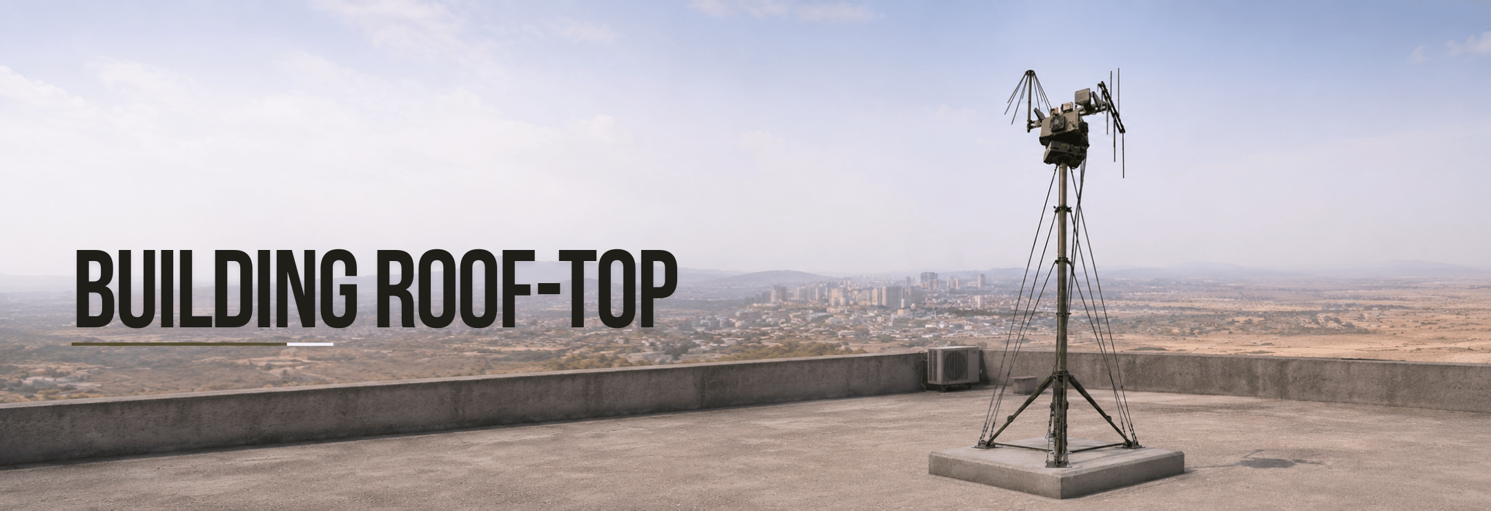 Pel-India Building Rooftop Mast for Communication